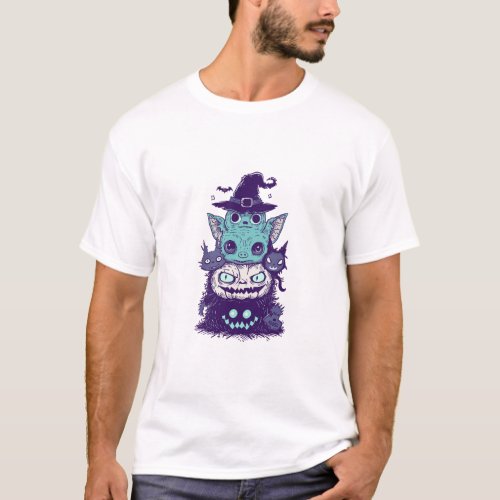 spooky pals halloween T_Shirt