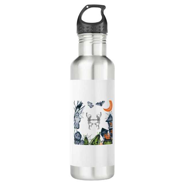 Spooky Party Frame tee shirt Stainless Steel Water Bottle (Front)