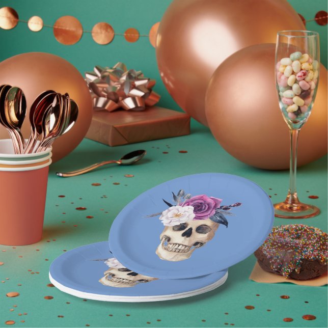 Spooky Party Halloween  Paper Plates (Multi)