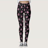 Pastel Goth Leggings With Bats, Kawaii Clothes, Creepy Cute Yoga