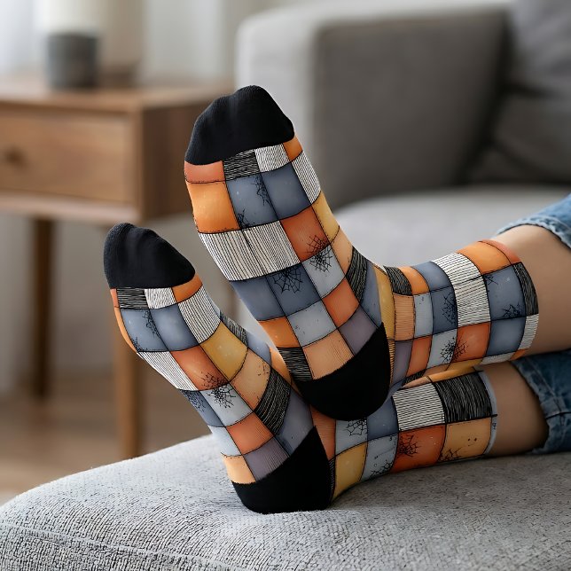 Spooky Patchwork Socks (Creator Uploaded)