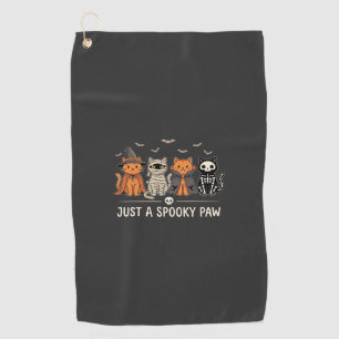 Spooky Paw Halloween Cat Costume Vector Design_1 Golf Towel