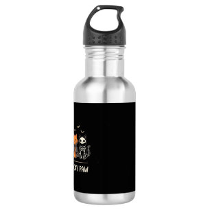 Spooky Paw Halloween Cat Costume Vector Design_1 Stainless Steel Water Bottle