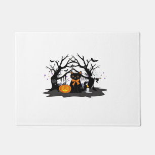 Spooky Paws & Pumpkin Halloween Nights Classic T-S Doormat