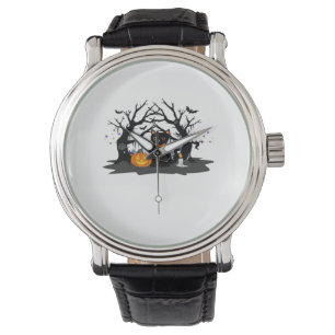 Spooky Paws & Pumpkin Halloween Nights Classic T-S Watch