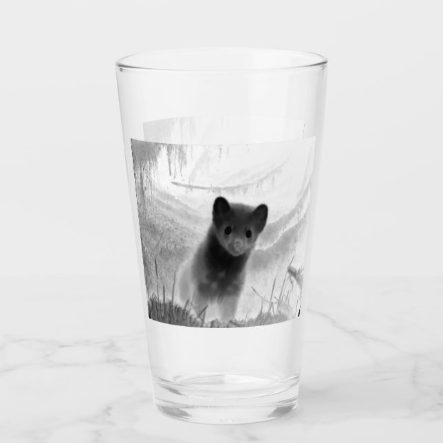 Spooky Pine Marten  Glass (Front)