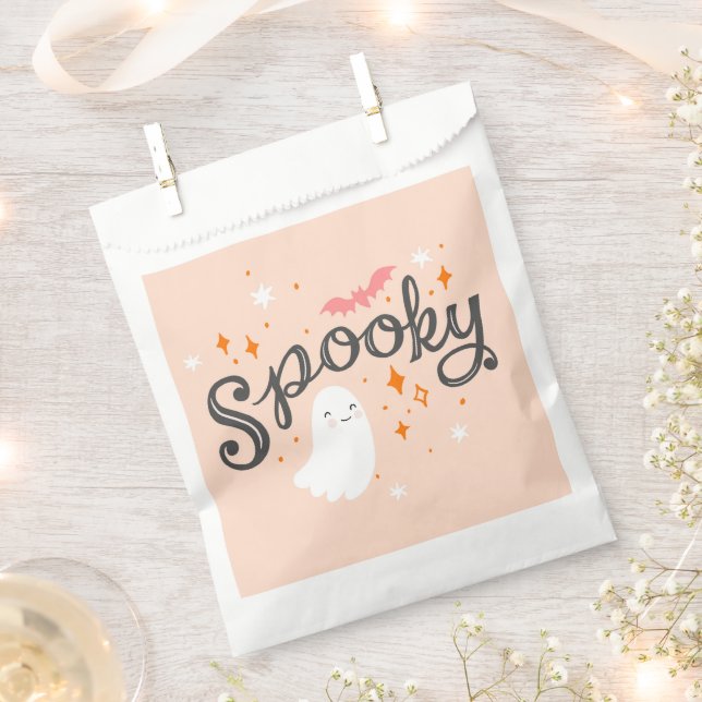 Spooky Pink Halloween  Favor Bag (Clipped)