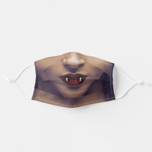 Spooky Pretty Vampire Fangs Halloween Gothic Adult Cloth Face Mask