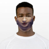 Spooky Pretty Vampire Fangs Halloween Gothic Adult Cloth Face Mask (Worn)