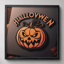 Spooky Pumpkin Art for Halloween Decor