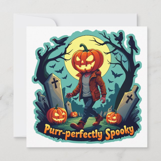 Spooky Pumpkin Art: Perfect for Halloween Decor! Invitation (Front)