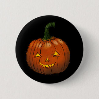 Spooky pumpkin badge button
