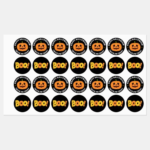 Spooky Pumpkin & BOO! | Custom Iron-On Halloween Kids' Labels