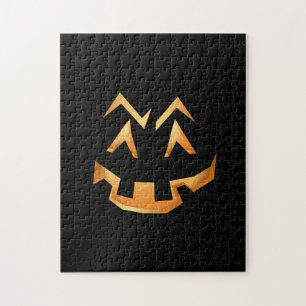 Spooky Pumpkin Face Halloween Jigsaw Puzzle
