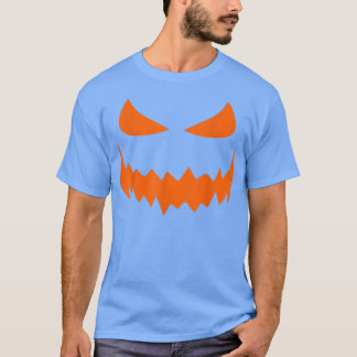 Spooky Pumpkin Face JackOLantern Halloween Costume T-Shirt