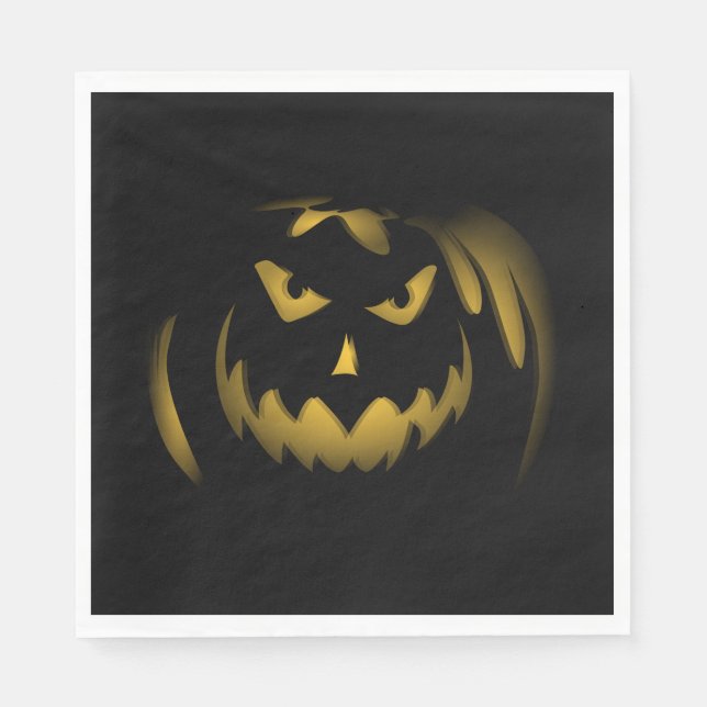 Spooky Pumpkin Face Napkins (Front)