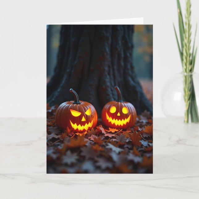 Spooky Pumpkin Glow Card (Front)