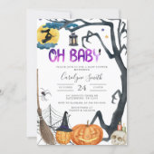 Spooky Pumpkin Halloween Baby Shower Invitation (Front)