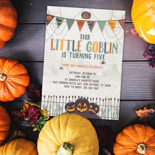 Spooky Pumpkin Halloween Birthday Party Invitation