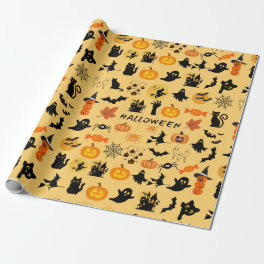 Spooky Pumpkin, Halloween Boo Crew Wrapping Paper