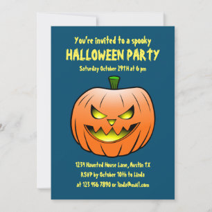 Spooky Pumpkin Halloween Invitation