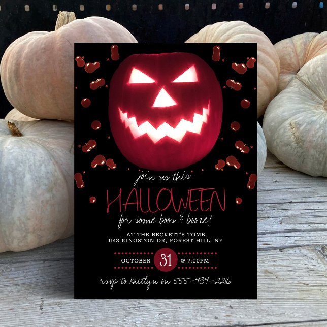 Spooky Pumpkin Halloween Party Invitation (Creator Uploaded)