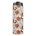 Spooky Pumpkin Halloween Pattern Thermal Tumbler