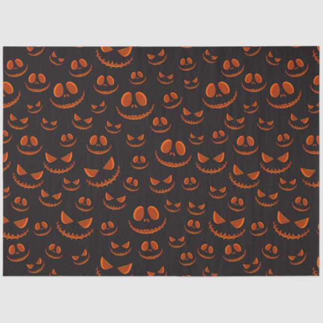 Spooky Pumpkin Halloween Series Design 54 Tissue Paper (Front)