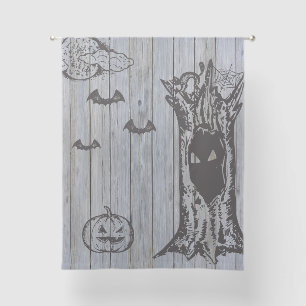 Spooky Pumpkin Halloween Sheer Curtains