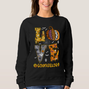 Spooky Pumpkin Love Halloween Counselor Teacher St Sweatshirt