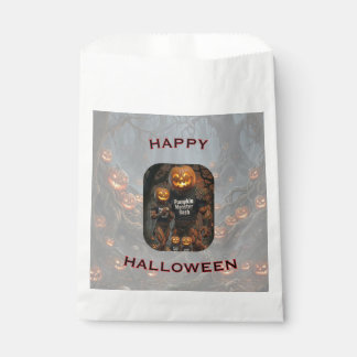 Spooky Pumpkin Monster Halloween Party Favor Bag