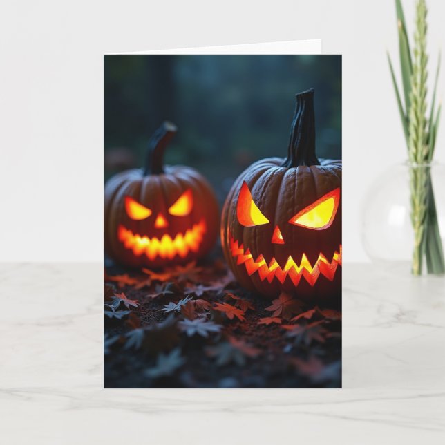 Spooky Pumpkin Night Card (Front)
