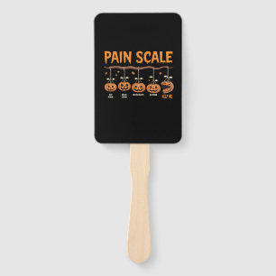 Spooky Pumpkin Pain Scale Trauma Nurse Triage Hall Hand Fan