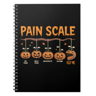 Spooky Pumpkin Pain Scale Trauma Nurse Triage Hall Notebook