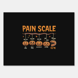 Spooky Pumpkin Pain Scale Trauma Nurse Triage Hall Sign