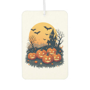 Spooky Pumpkin Patch � Retro Halloween Tee Air Freshener