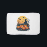 Spooky Pumpkin Patch – Retro Halloween Tee Bath Mat<br><div class="desc">Spooky Pumpkin Patch – Retro Halloween Tee</div>