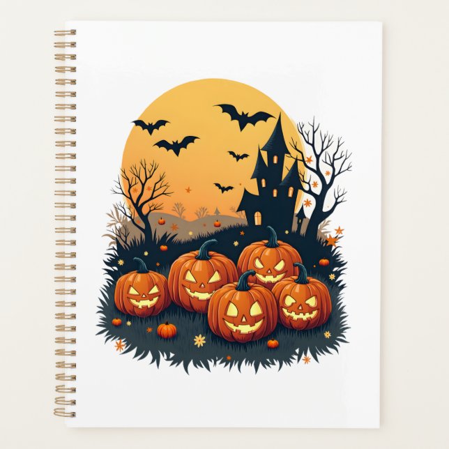 Spooky Pumpkin Patch � Retro Halloween Tee Planner (Front)