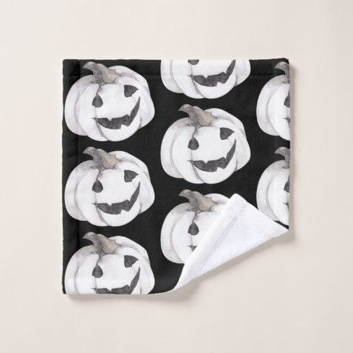 Spooky Pumpkin Pattern  Happy Halloween Bath Towel Set