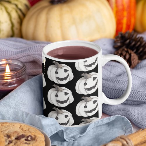 Spooky Pumpkin Pattern  Happy Halloween Coffee Mug