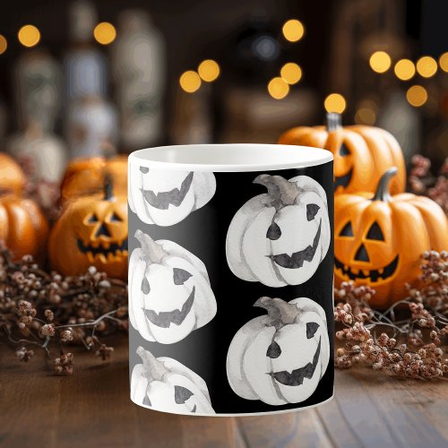 Spooky Pumpkin Pattern  Happy Halloween Coffee Mug