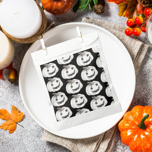 Spooky Pumpkin Pattern Happy Halloween Favor Bag