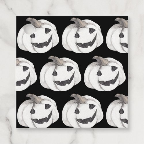 Spooky Pumpkin Pattern  Happy Halloween Favor Tags