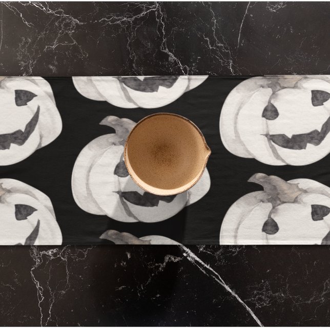 Spooky Pumpkin Pattern | Happy Halloween Short Table Runner (Creator Uploaded)