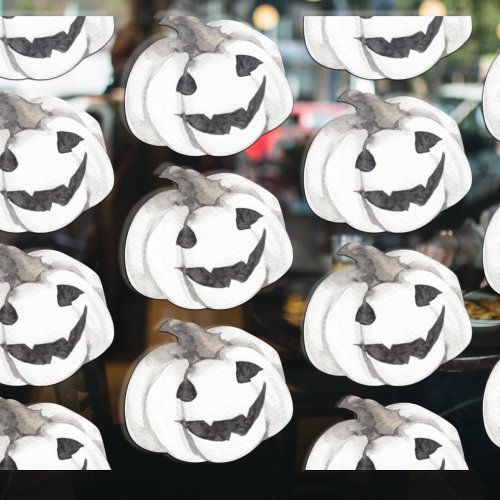 Spooky Pumpkin Pattern  Happy Halloween Window Cling