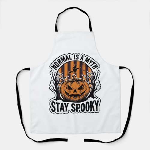 Spooky Pumpkin Witch Vintage Engraving Halloween S Apron