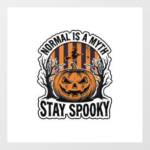 Spooky Pumpkin Witch Vintage Engraving Halloween S Floor Decals
