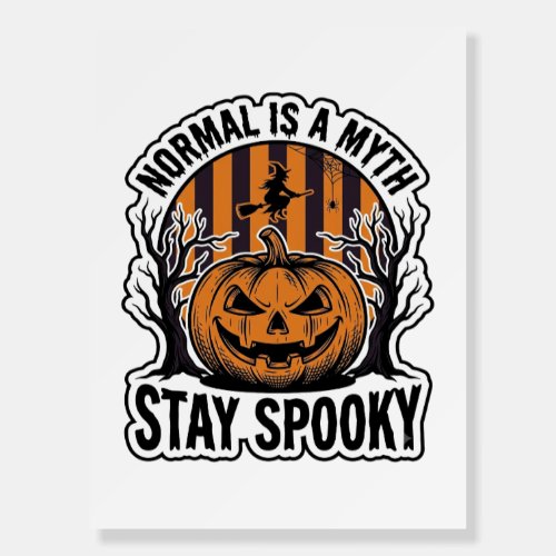 Spooky Pumpkin Witch Vintage Engraving Halloween S Foam Board