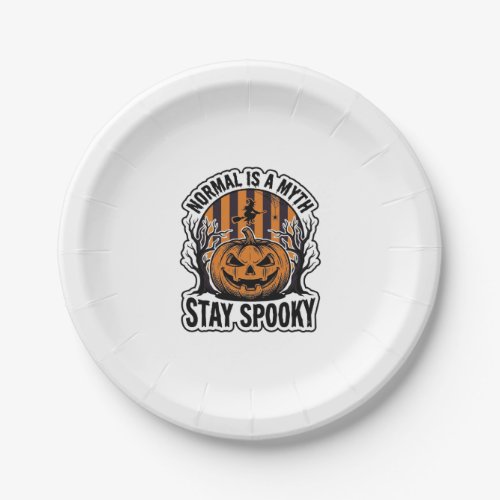 Spooky Pumpkin Witch Vintage Engraving Halloween S Paper Plates