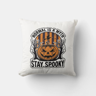 Spooky Pumpkin Witch Vintage Engraving Halloween S Throw Pillow